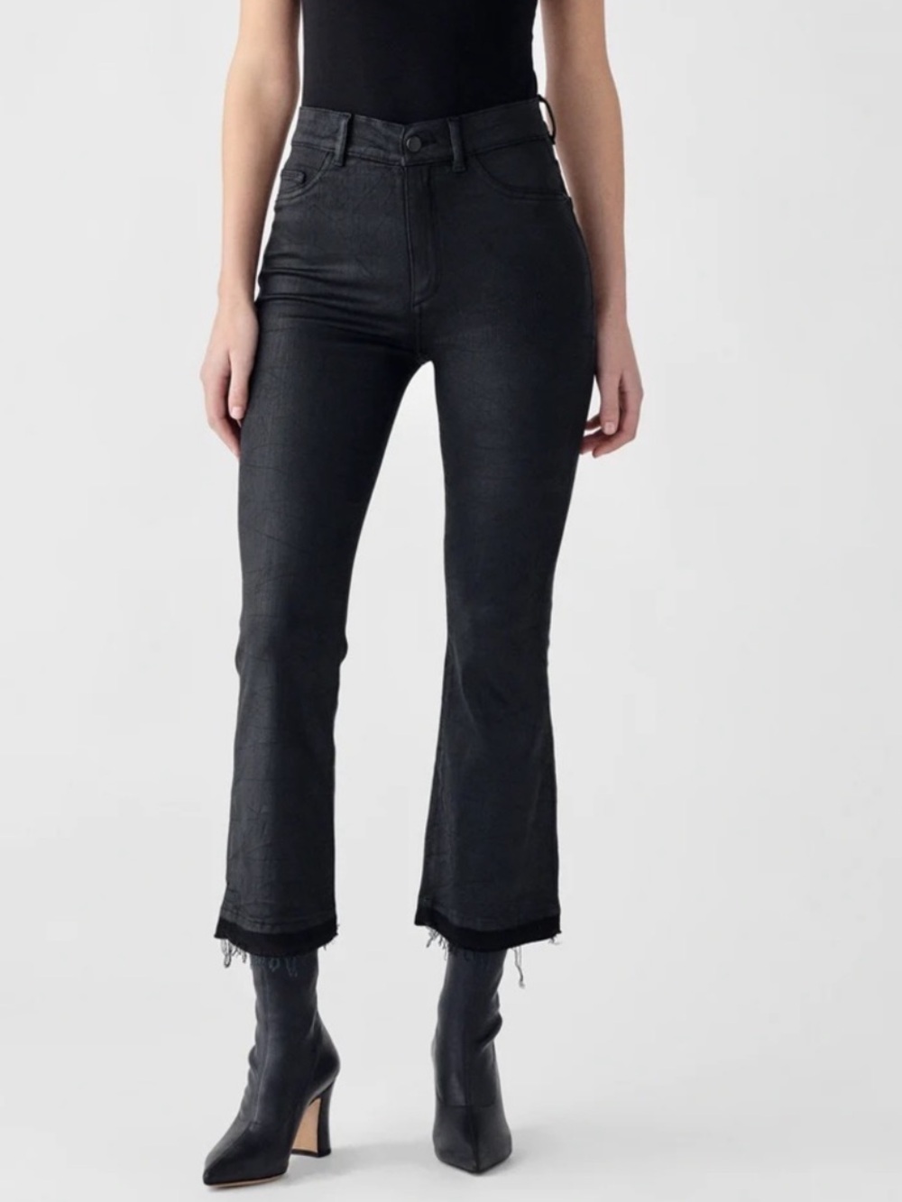 DL1961 Lara Midrise Instasculpt Cropped Boot Jeans size 32 Harker
